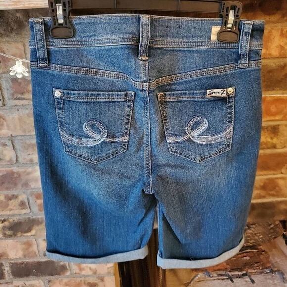 7Seven seven distressed Jean denim shorts - Picture 2 of 5